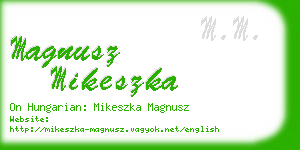 magnusz mikeszka business card